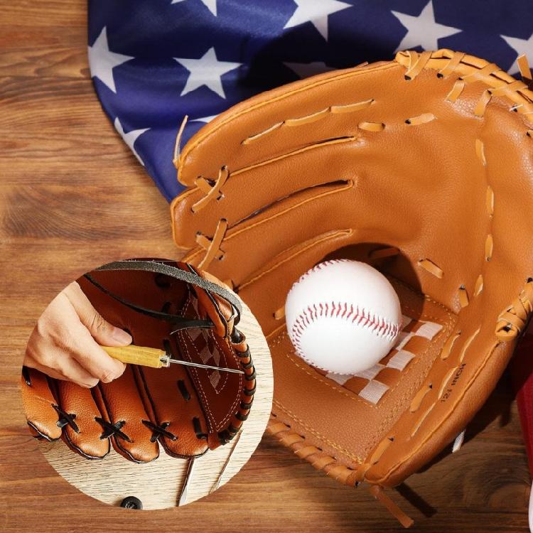 16 Pieces Baseball Glove Relacing Kits Leather Strips Glove Lock Lacing Needle Lacing Tool Glove Care Kits