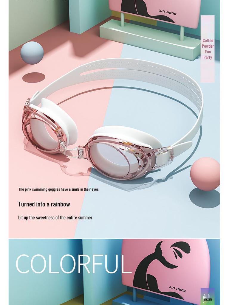 Xinhang Prescription Adult Swim Goggles: Waterproof, Anti-fog, Printable Logo, Myopia Available