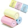 Thermodruckerpapier, buntes Druckerpapier für Mini-Aufkleberdrucker, tragbarer Bluetooth-Mini-Thermodrucker, farbiges, nicht klebendes Papier