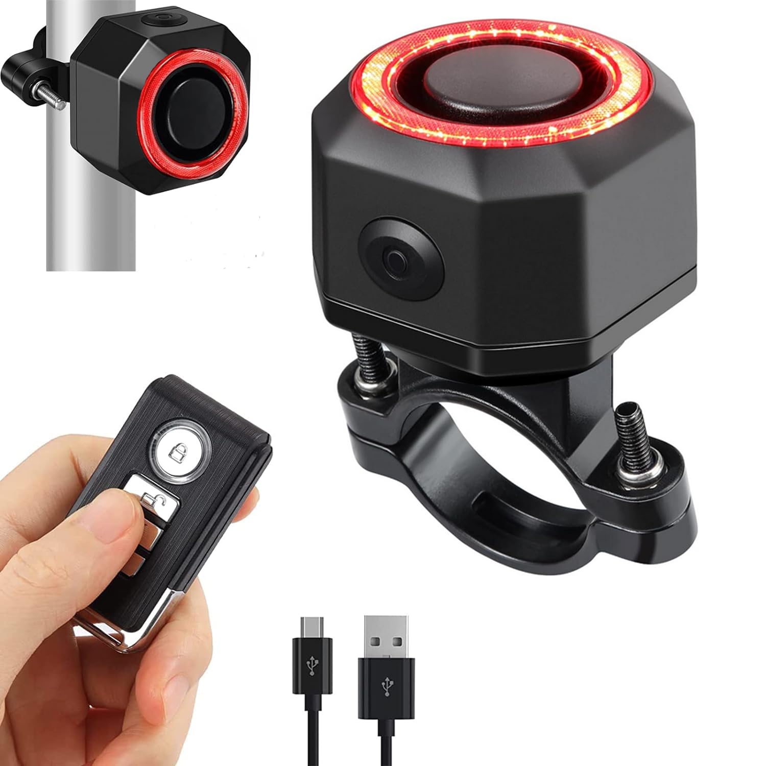 

Koolertron Motorcycle Security Volume 7 Sensitivity Up to Car IP65 No Wiring Wireless Bicycle Alarm for and Includes Japanese Instruction Manual