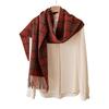 Wool Scarf Women's Autumn and Winter New Korean Style Plaid Shawl Long Cold-proof Warm Tassel Scarf