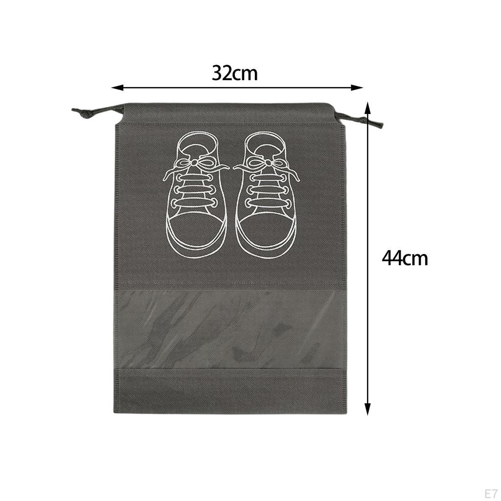 Non Woven Travel Shoe Bag Drawstring Dust Cover Accessories Convenient Pouch for Packing