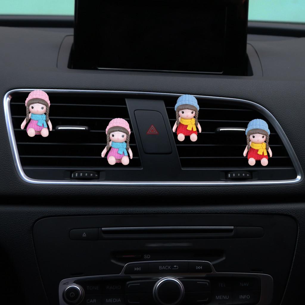 Cute Hat Girl Car Air Vent Clip Air Conditioning Outlet Personality Decoration Clip
