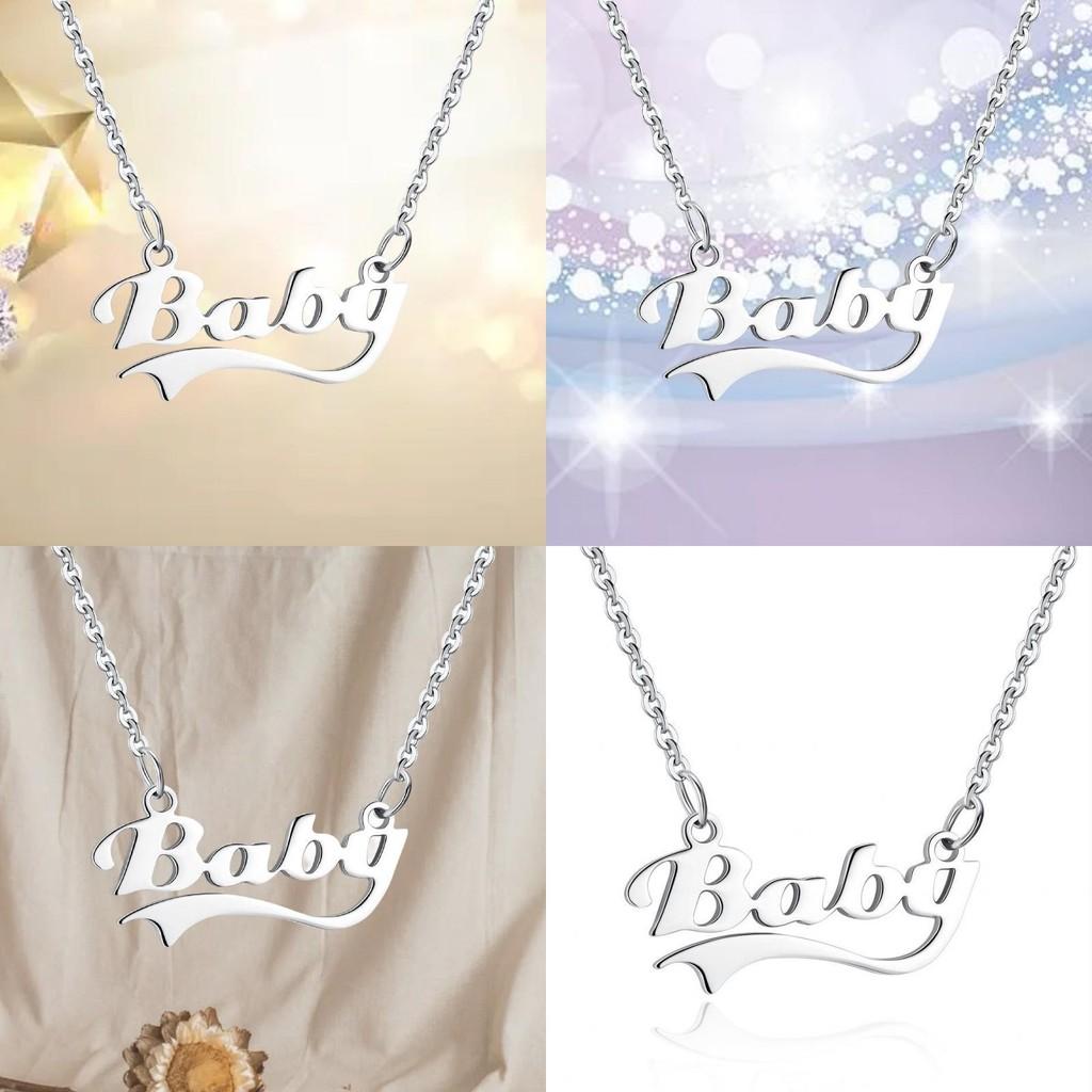 Stylish Stainless Steel Alphabet Necklace Perfect Forever Love Gift For Baby