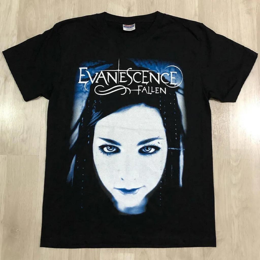2025 Evanescence Band Heavy Metal Disillusionment Rock American Hiphop Short Sleeve T-shirt Male High Quality Luxury Brand