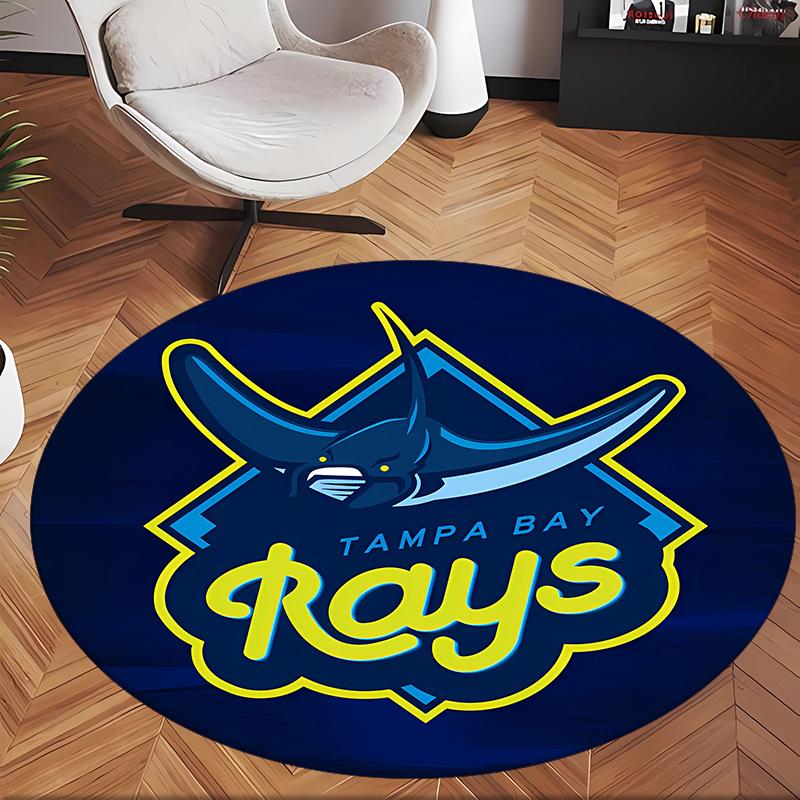 Tampa Bay Rays (29) Round Office Rug Decorative Floor Rug for Office Bedroom Living Room and Home Space