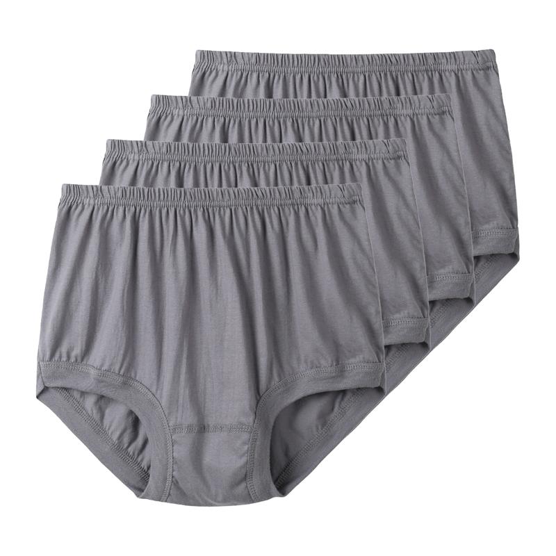 4pcs Big Size Underwear Men's L XL 2XL 3XL 4XL 5XL Briefs Large Underpants Middle-aged and elderly Cotton ComfortablePanties Male Shorts Knickers