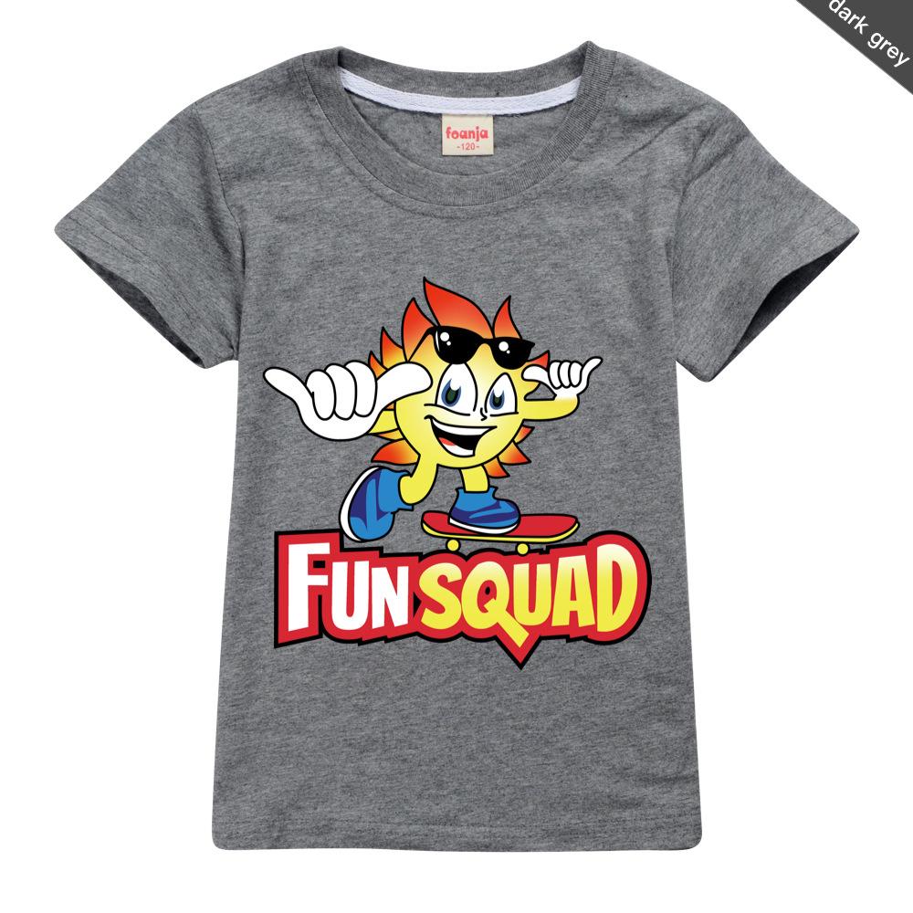

Нова літня футболка для геймінгу Fun Squad Дитяча Каваї Мультяшна 3D футболка для хлопчиків Дівчаток Дитячий одяг Унісекс Топи з короткими рукавами 110 cm
