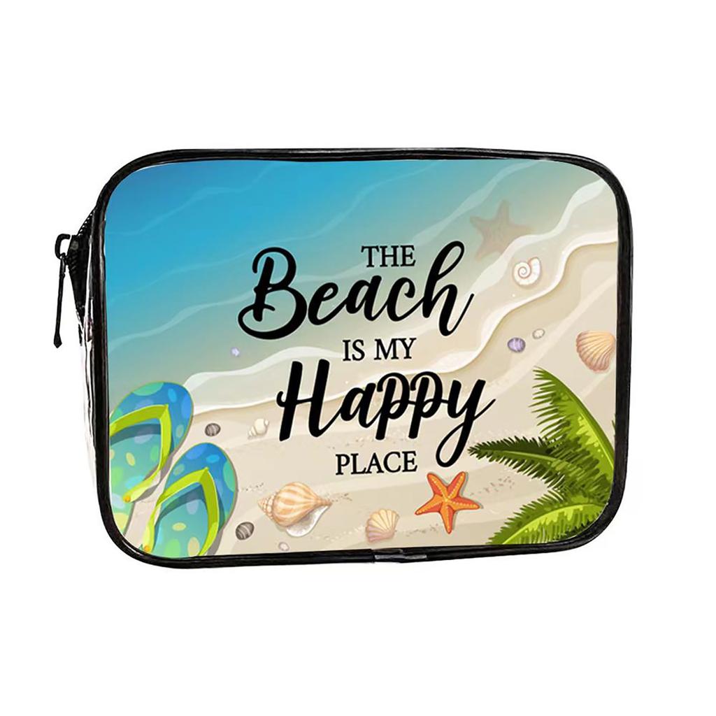 Transparent PVC Material Portable Printed Makeup Bag