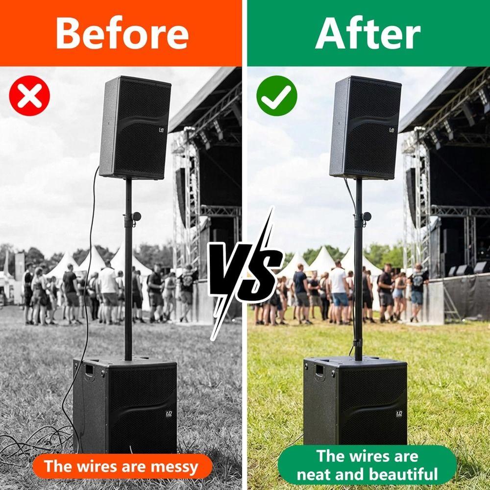 10pcs 15/20/25mm Speaker Pole Cable Clips Sturdy Reusable Stand Poles Cable Clip Universal Pole Cable Management Clips
