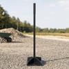 Flat-base Tamper Heavy Duty Soil Tool Steel Handle Dirt Rammer Compactor
