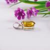 Natural Citrine Pendant, Prong Pendant, Oval Citrine Pendant, Gift for her, Anniversary Pendant, 925 Sterling Silver Pendant