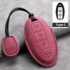 Leather Car Key Cover Case for Infiniti Q50L QX50 QX60 QX55 Q70 Q70L Q30 QX30 QX70 ESQ XQ80 XQ60 Q60S Car Key rope Keyring