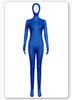 Zentai-Anzug mit fluoreszierendem Schnurrbart & Augenbrauen - einfarbiger Performance-Body