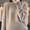 Thickened Half-high Neck Sweater for Women In Autumn and Winter New Simple and Versatile Cashmere Knitted Sweater Warm Base Shirt