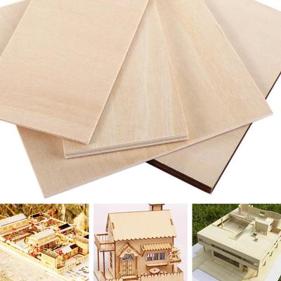 Materials Wooden Plywood Board Basswood Plywood Sheet Rectangle Wood Aviation Model Layer Board