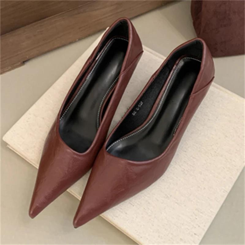 Fashion Fashion Pointed Toe Woman Pumps Leopard Print Thin Low Heels Women Shoes Brand Mules Elegant Casual Party Shoes Zapatos De Mujer