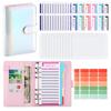 Colorful A6 PU Leather Macaron Budget & Account Book - Multi-functional Cash Diary & Storage Planner