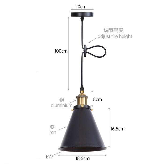 Винтажный подвесной светильник с регулируемой высотой, Черный Белый Бронзовый Ретро E27 Подвесные светильники для кухонного острова Гостиной Free E27 bulb