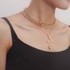 European and American Jewelry Ins Popular Snake Element Necklace Women's Niche Design Sense Ancient Snake Pendant Neck Chain Necklace