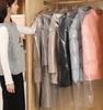 10pcs Garment Dust Covers 60x130cm Non-Woven Fabric Clothes Storage Bags with 6 Micron Thickness for Wardrobe Protection and Dust Prevention
