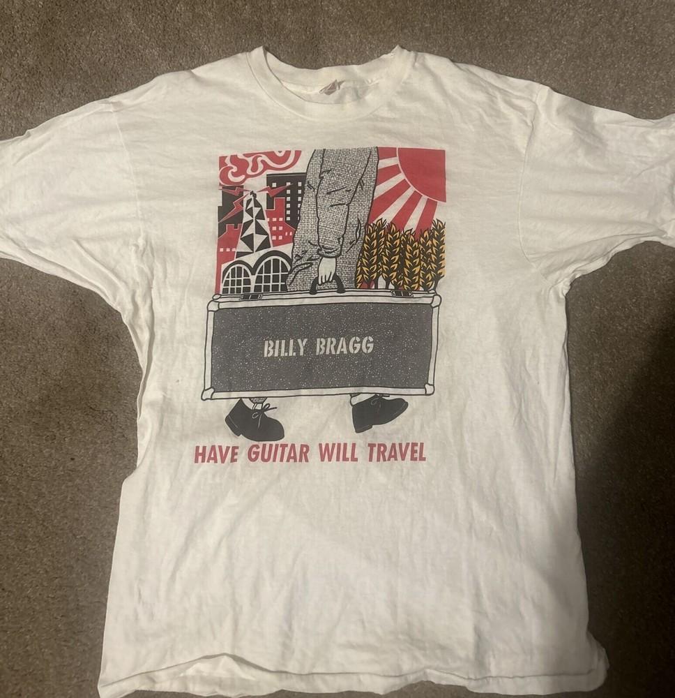 BILLY BRAGG HAVE GUITAR WILL TRAVEL TOUR T-Shirt Cotton All Size BO1378 Unisex T-Shirt XXXL