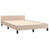 Bed Frame with Headboard Cappuccino Brown 120 x 200 cm Faux Leather