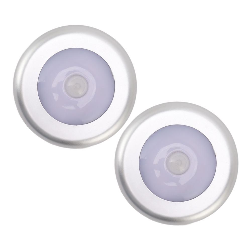 2 Pack Battery Powered LED Induction Lamp Small Sensing Lamp Eye Protection Night Light  Closet