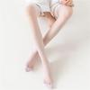 Women Transparent Silky Over Knee Socks Solid Color Sheer Thigh High Stockings