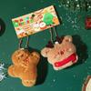 1Pair Cute Cartoon Christmas Plush Keychain Kawii Plush Christmas Tree Santa Claus Snowman Pendant Decoration Accessories