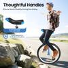 24In Outdoor Unicycle W/ Non-Slip Pedals - Adjustable Height One-Wheel Bike (154 Lbs Capacity) - Stable Ride for Teens & Adults