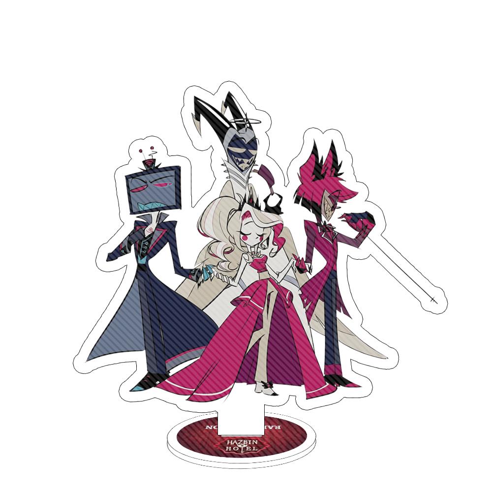 Anime Peripherals 15CM Acrylic Stand Velvet Alastor Vox Valentino Lucifer Adam The Exorcist Desktop Ornament Festival Gift