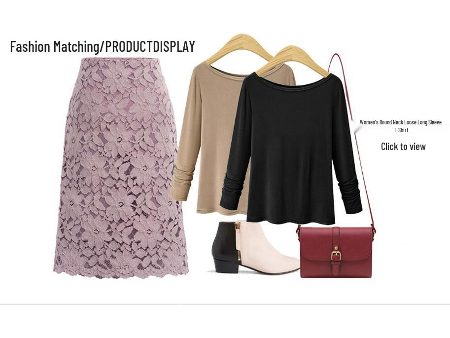 Women's Summer Slimming Lace Midi Skirt - French Fairy A-Line Bodycon