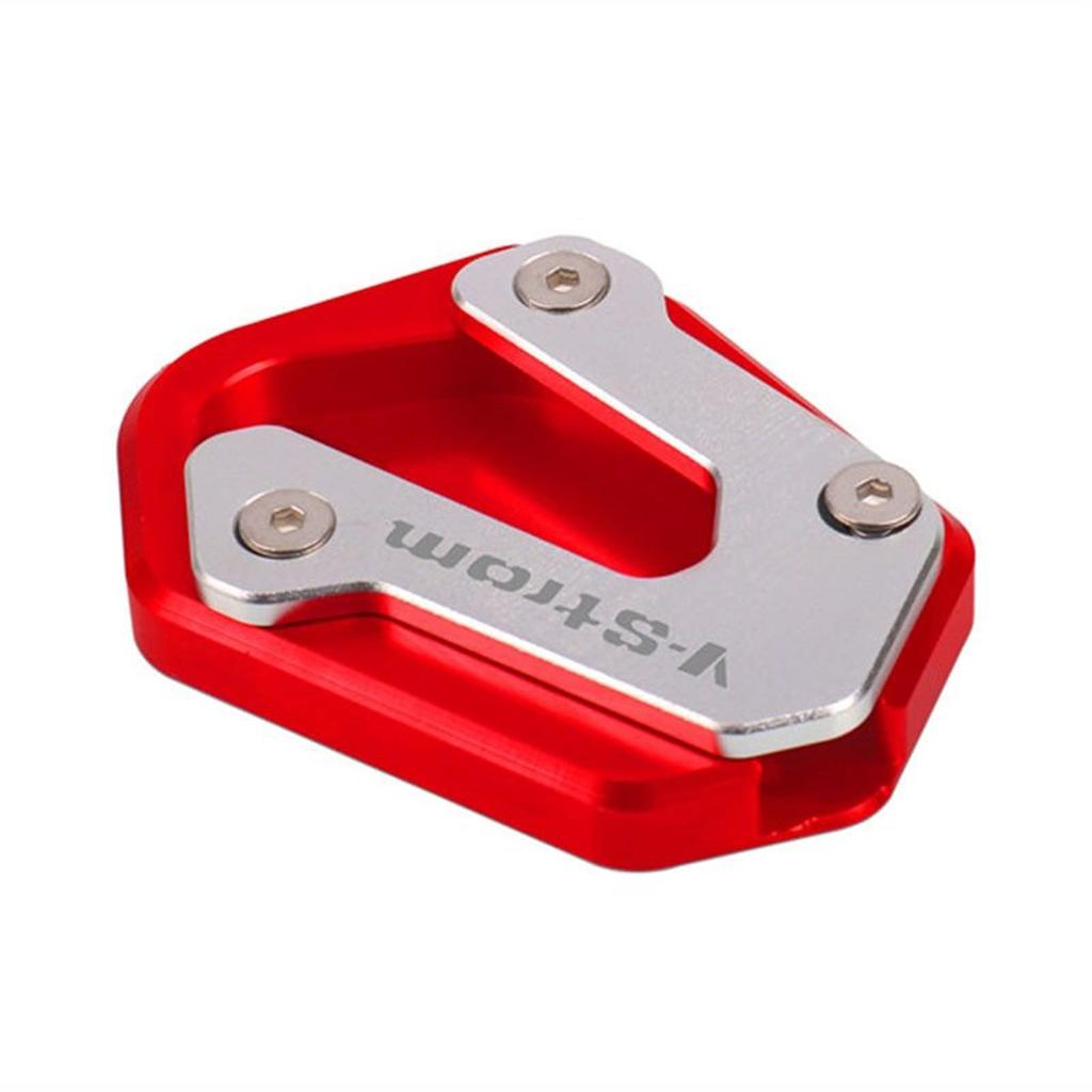Motorcycle Kickstand Pad Extension Foot Side for Suzuki V-Strom 650/650XT DL650 2012-2020 Motorcycle Side Stand Pad (Color: Red)