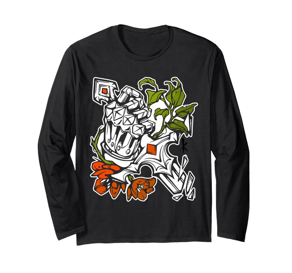 Knight's Gauntlet, Broken Sword, Flower Long-Sleeve T-Shirt