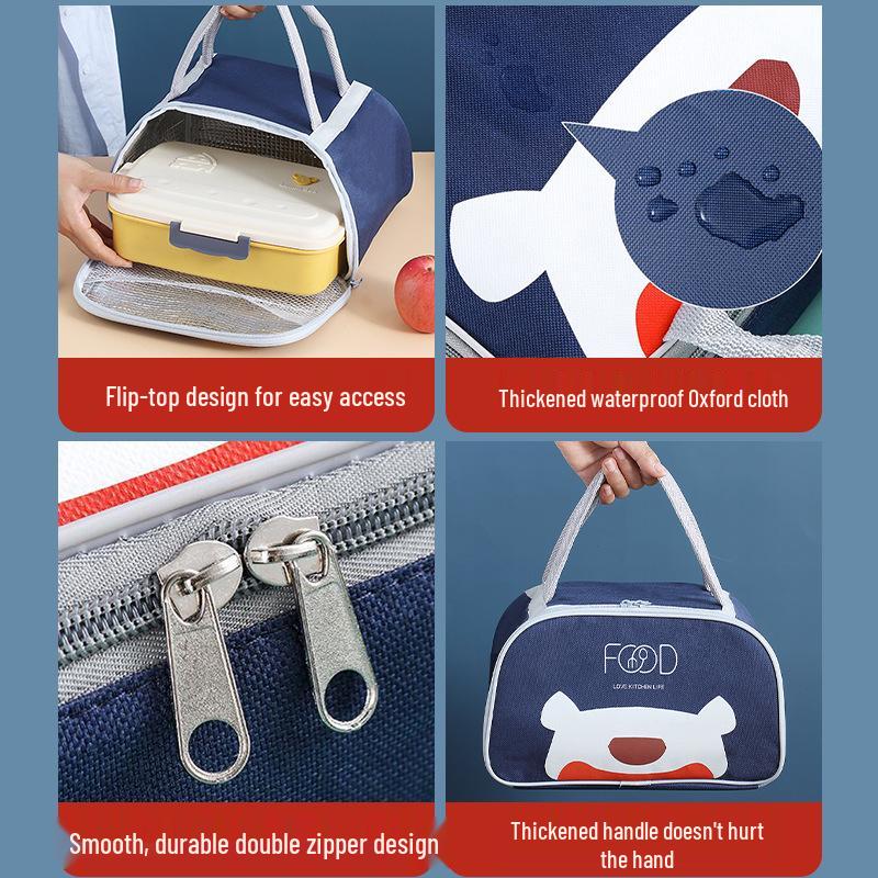 Aluminum Foil Insulated Lunch Bag - Waterproof, Portable Meal Tote for Work or School