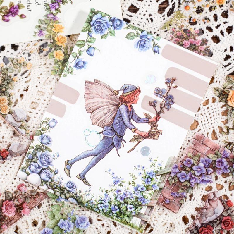 6 Stile Blume Ecke Aufkleber Verpackung DIY Tagebuch Dekoration Aufkleber Album Sammelalbum Tagebuch Dekoration Hintergrund Dekoration Aufkleber