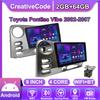 Android Car-Play Car Radio For Toyota Pontiac Vibe 2002-2007 Multimedia Player Head Unit Stereo GPS Navigation BT WIFI,2+64GB