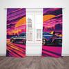 2PCS- Fast & Furious - Printed Curtain - Polyester Material - Suitable for Bedrooms, Living Rooms, Study Rooms, Private Spaces