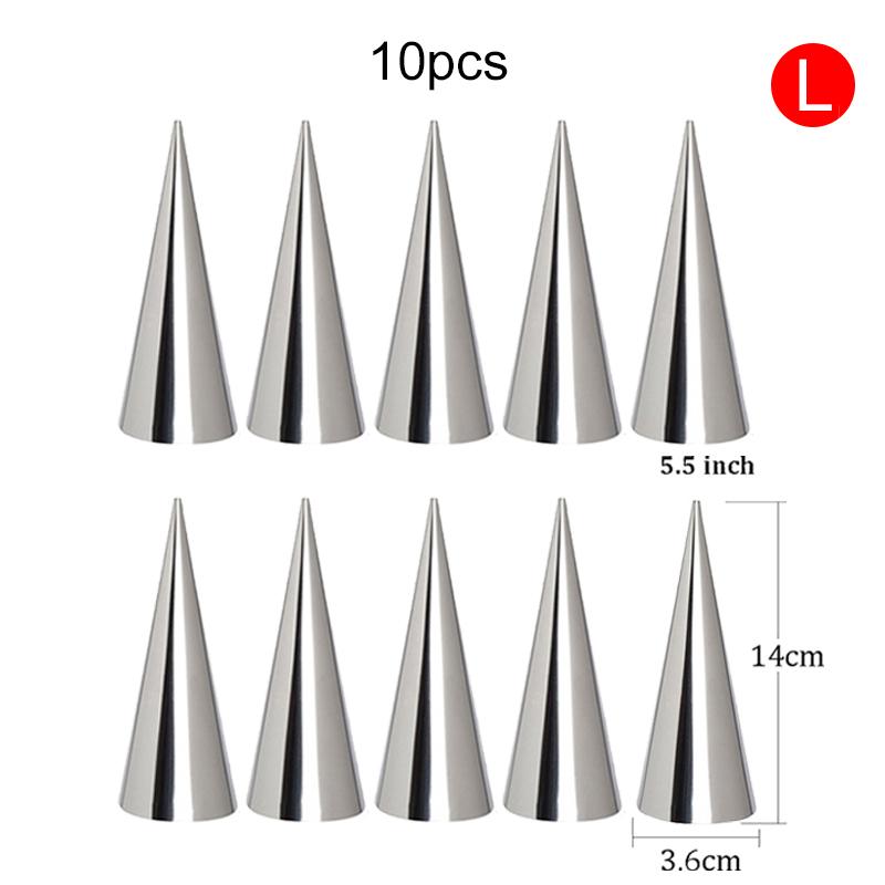 Stainless Steel Cream Horn Molds Kitchen Dessert Durable Mold Cone Tubular Shaped Mold Baking Cones Horn Pastry Roll TMZ