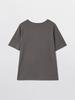 Pibeuseupibeuseu Curved Bib T-Shirt / Charcoal
