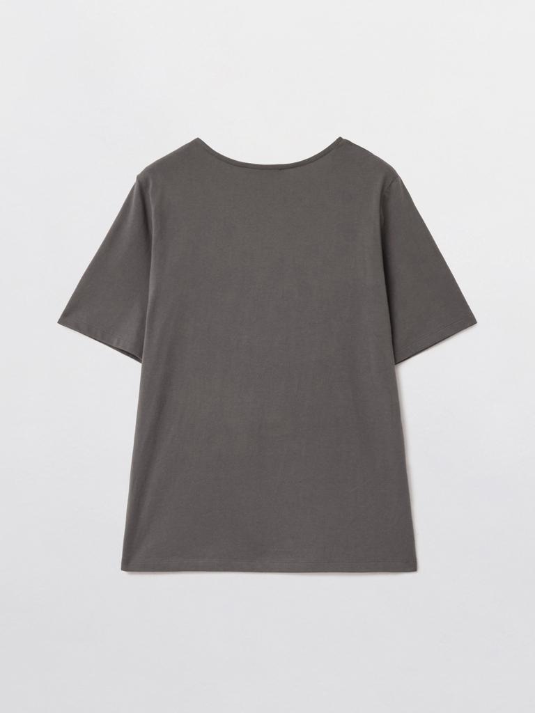 Pibeuseupibeuseu Curved Bib T-Shirt / Charcoal
