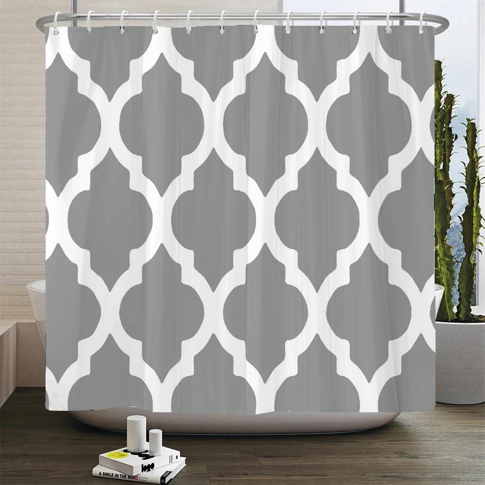 Geometryczny wzór drukowanie zasłona prysznicowa łazienka 3D wodoodporna tkanina zasłony prysznicowe duże 180x200 cm do zasłony łazienkowej