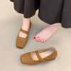 French Retro Mary Jane Women's Shoes In the Autumn of 2025 New Square Head Shallow Mouth Single Shoes Inner Height Increase Soft Sole Small Leather
