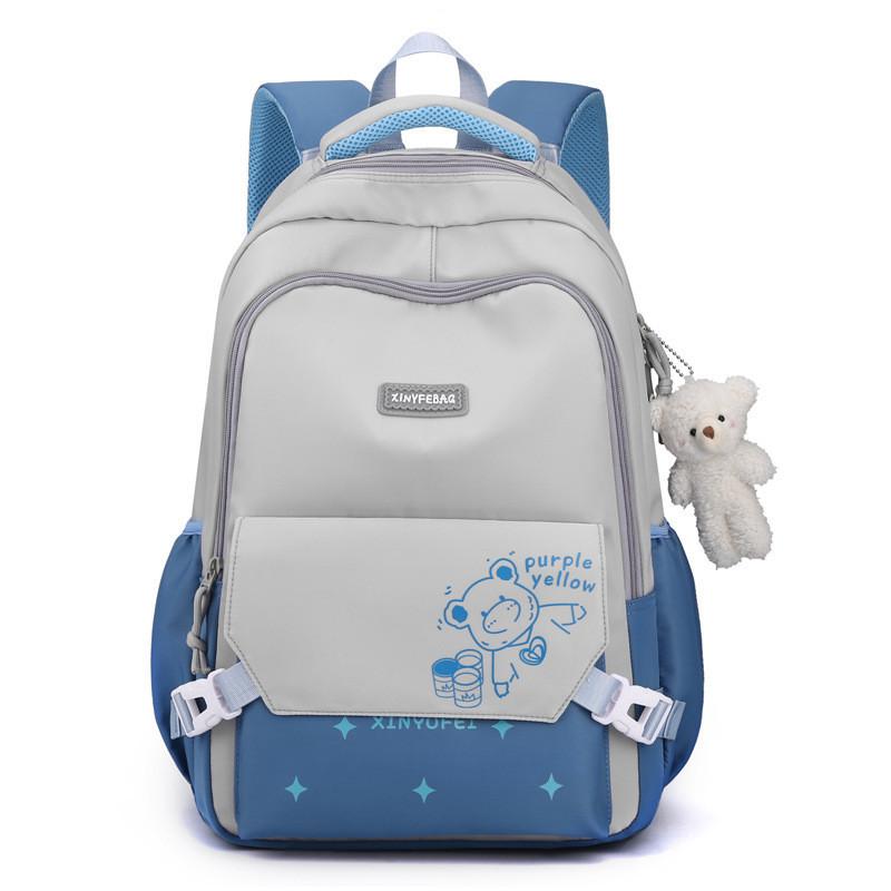 Stylish High-value Color Block Korean Style Student Backpack For Middle School