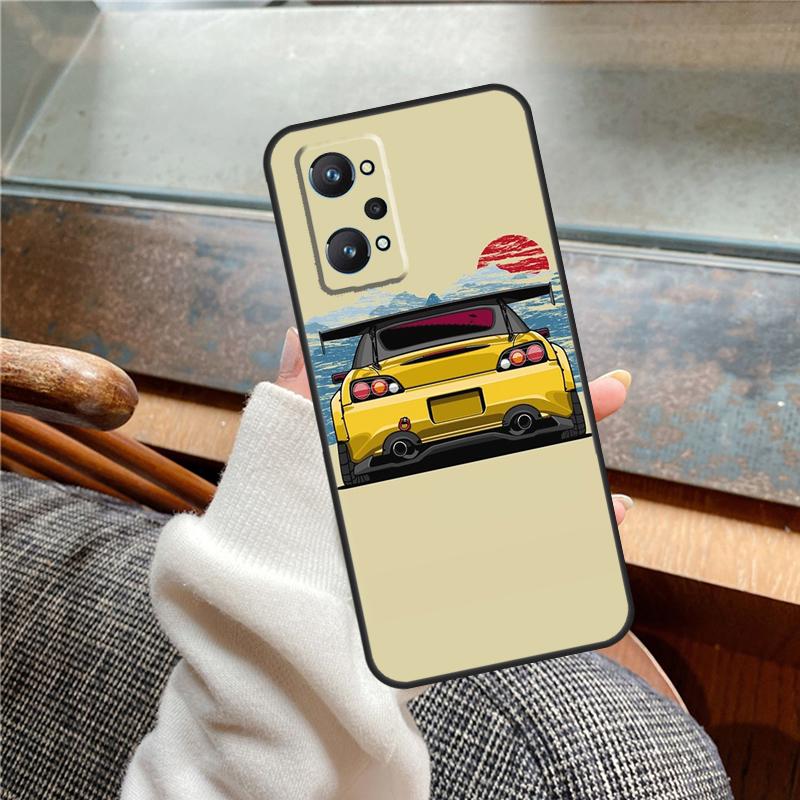 Japan JDM Car Case For Realme 12 Pro Plus 11 13 14 C63 C61 C55 C51 C53 C25 C65 C67 C71 C75 GT6 GT7 15 Pro