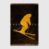Skier Metal Sign Plaques Club Bar Club Create Tin Sign Poster