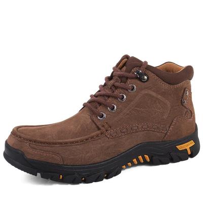 Genuine Leather Men Shoes Sneakers Waterproof Outdoor Men Boots Winter Men Hiking Boots