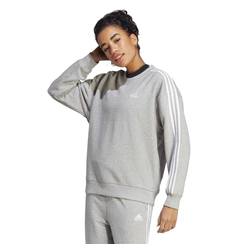 adidas Womens/Ladies Studio Lounge 3 Stripes Loose Fit Sweatshirt