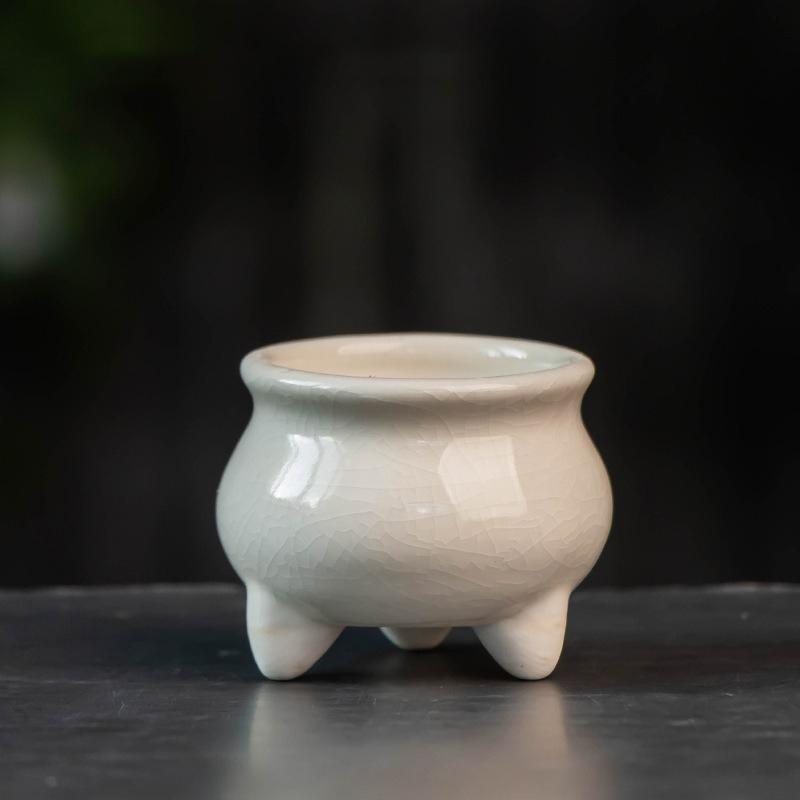 6 Stück/Set Bunte Mini-Blumentöpfe Sukkulenten-Pflanztopf Keramik-Pflanzgefäß Schreibtischschmuck Heimdekor